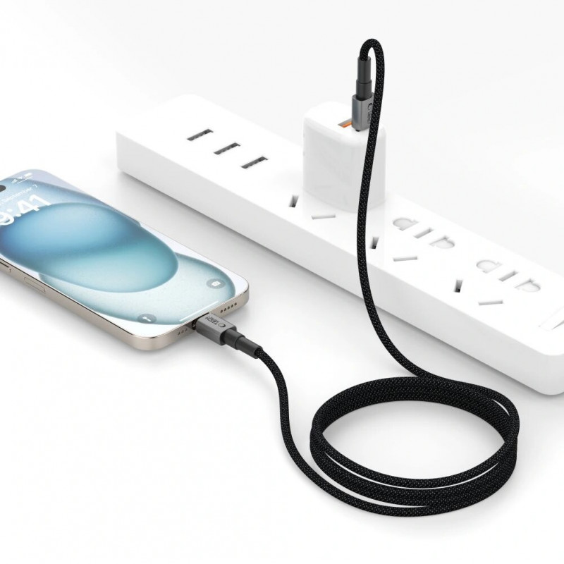 Tech-Protect Ultraboost DNA kabel USB-C / USB-C PD100W/5A 200 cm, Iron Grey