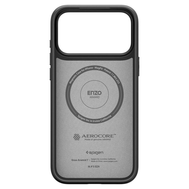 Spigen Enzo Aramid T Mag MagSafe ACS09959 etui do Apple iPhone 17 Pro, czarny