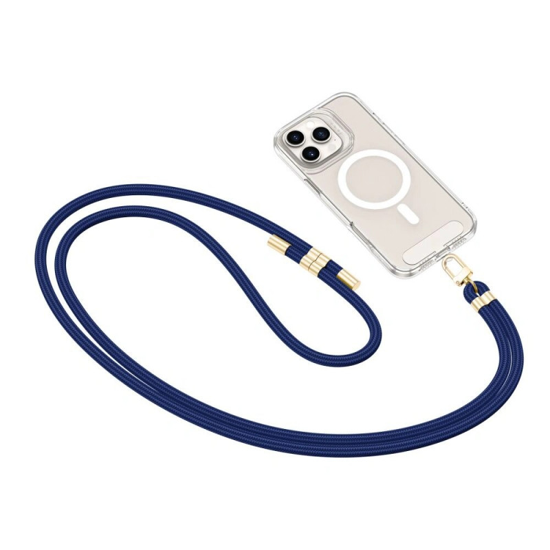 Tech-Protect C7S Rope Crossbody pasek do telefonu, Navy Blue/gold
