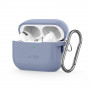 Etui z silikonowym haczykiem Tech-Protect z karabińczykiem do Apple AirPods Pro 1 / 2, Baby Blue