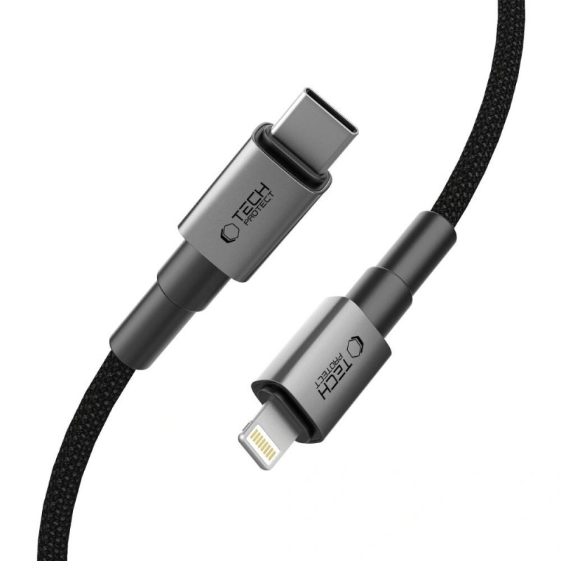 Tech-Protect Ultraboost DNA kabel USB-C / Lightning PD27W/3A 200 cm, Iron Grey