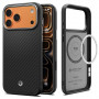 Etui MagSafe Spigen Enzo Aramid T Mag dla Apple iPhone 17 Pro Max / 18 Pro Max, Czarne/Srebrne