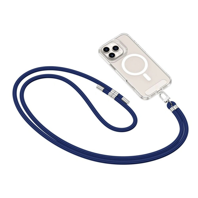 Pasek do telefonu Tech-Protect C7S Rope Crossbody, Navy Blue/silver