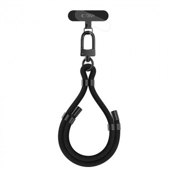Tech-Protect C4S Rope pasek na rękę do telefonu, czarny