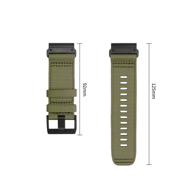 Pasek do zegarka Tech-Protect Nylon Classic dla Garmin Fenix 5X / 5X Plus / 6X / 6X Pro / 7X / 8 / 8 Pro / 9 / 9 Pro 47 mm, Military Green