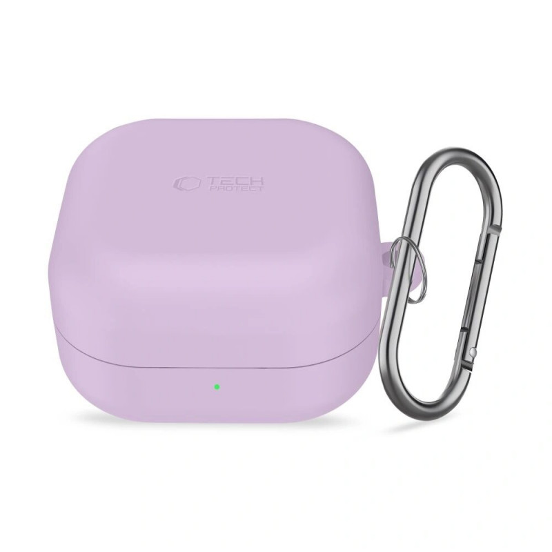 Tech-Protect Etui silikonowe z haczykiem do Samsung Galaxy Buds 4 / 4 Pro, lawendowy
