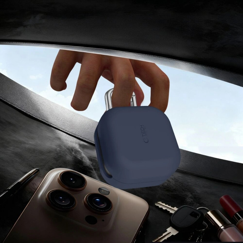 Tech-Protect Etui silikonowe z haczykiem do Samsung Galaxy Buds 4 / 4 Pro, lawendowy