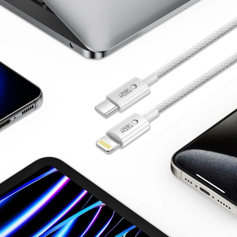 Tech-Protect Ultraboost Lite kabel USB-C / Lightning PD27W/3A 100 cm, Cool Grey