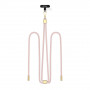 Pasek do telefonu Tech-Protect C2S Rope Crossbody, Baby Pink/złoty