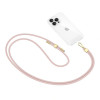 Pasek do telefonu Tech-Protect C2S Rope Crossbody, Baby Pink/złoty
