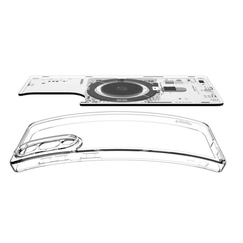 Etui Spigen Ultra Hybrid Mag MagSafe ACS09416 do Samsung Galaxy S25 Edge, Neo One, przezroczyste
