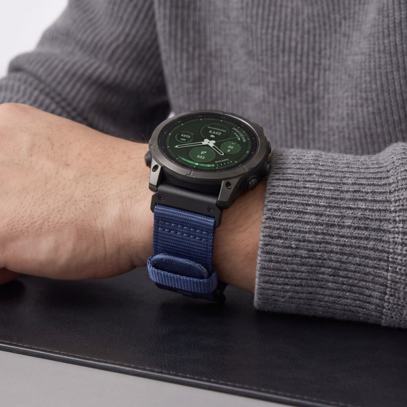 Pasek do zegarka Tech-Protect Nylon Classic do Garmin Fenix 5X / 5X Plus / 6X / 6X Pro / 7X / 8 / 8 Pro / 9 / 9 Pro 51 mm, Midnight Navy