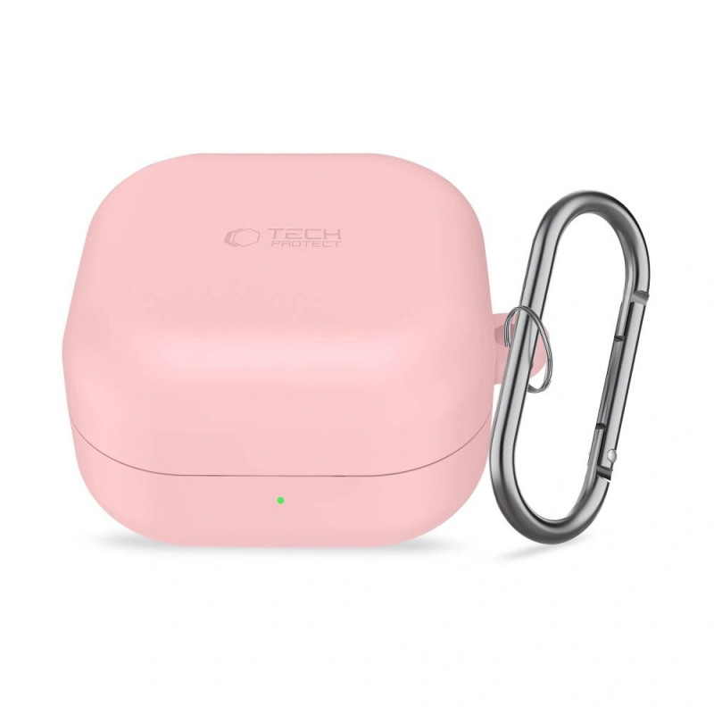 Tech-Protect Silicone Hook etui z silikonu z karabińczykiem do Samsung Galaxy Buds 4 / 4 Pro, Dusty Pink