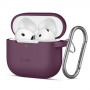 Tech-Protect Silicone Hook etui na Apple AirPods 4 / 5 z silikonu THP6094, Burgundy