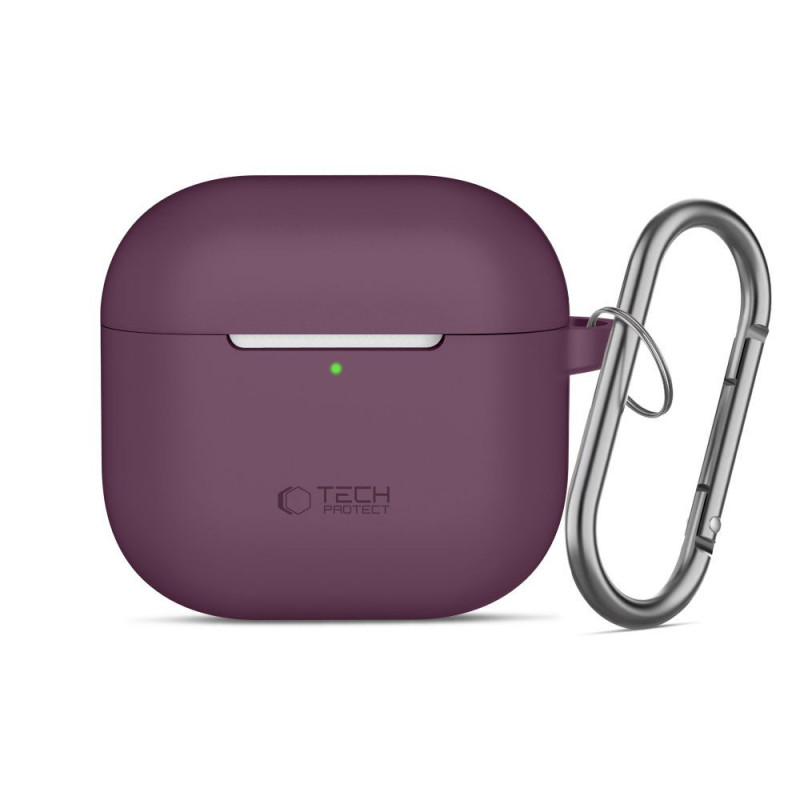 Tech-Protect Silicone Hook etui na Apple AirPods 4 / 5 z silikonu THP6094, Burgundy