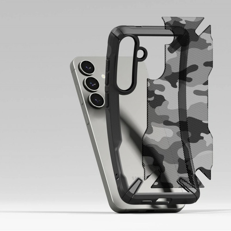 Etui Ringke Fusion-X do Samsung Galaxy S25+, camo black