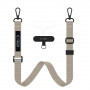 Tech-Protect C6S Rope Crossbody smycz do telefonu 2-in-1, Cosmic Latte (beżowy)