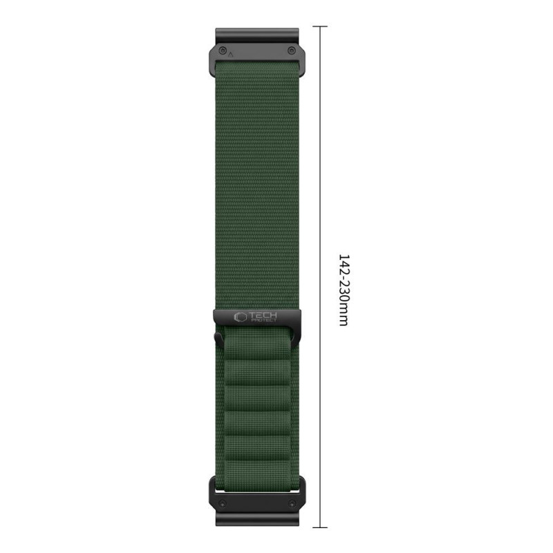 Tech-Protect Nylon Pro THP6036 pasek do zegarka do Garmin Fenix 5X / 5X Plus / 6X / 6X Pro / 7X / 8 / 8 Pro / 9 / 9 Pro (51 mm), military green