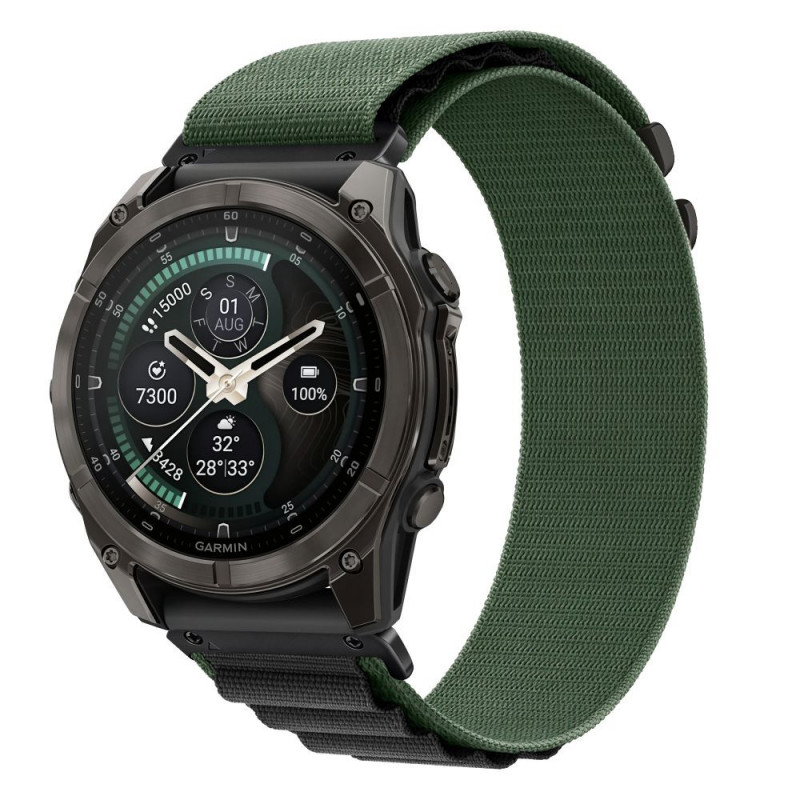 Pasek do zegarka Tech-Protect Nylon Pro THP6034 do Garmin Fenix 5X / 5X Plus / 6X / 6X Pro / 7X / 8 / 8 Pro / 9 / 9 Pro (51 mm), zielony / czarny