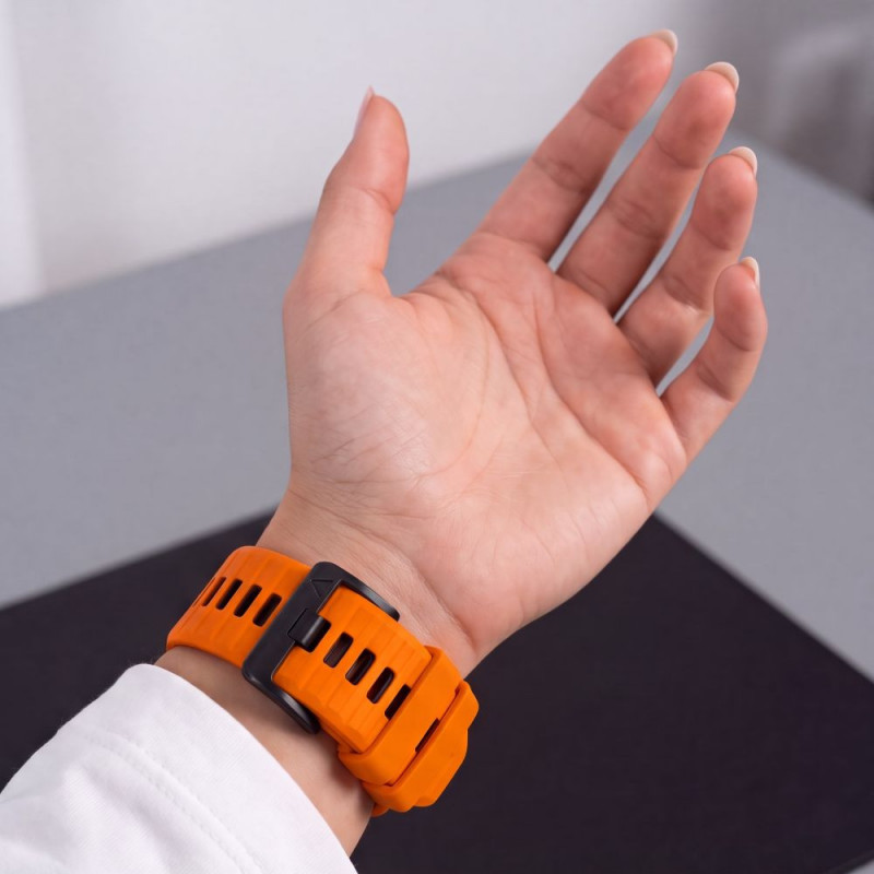 Tech-Protect Iconband Pro THP6048 pasek do zegarka do Garmin Fenix 5X / 5X Plus / 6X / 6X Pro / 7X / 8 / 8 Pro / 9 / 9 Pro (47 mm), pomarańczowo-czarny
