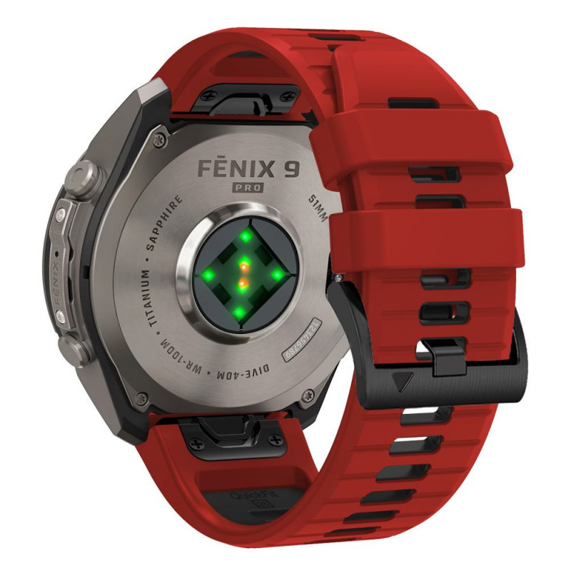 Pasek do zegarka Tech-Protect Iconband Pro THP6050 do Garmin Fenix 5X / 5X Plus / 6X / 6X Pro / 7X / 8 / 8 Pro / 9 / 9 Pro (47 mm), czerwono-czarny