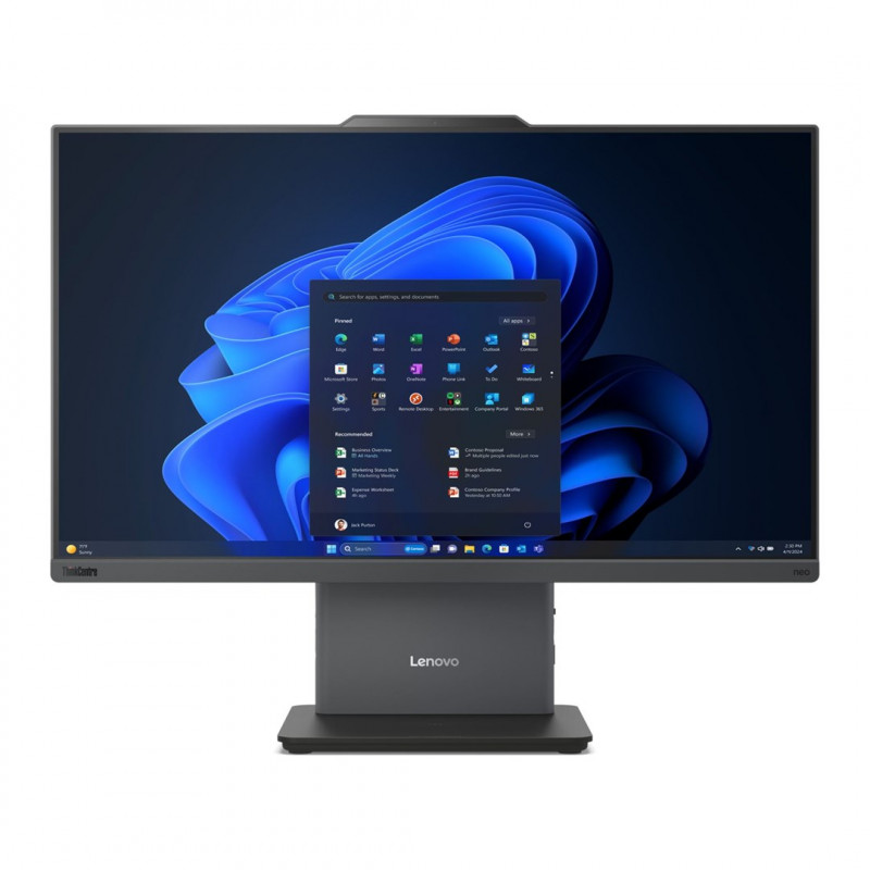 Lenovo ThinkCentre neo 50a G5 komputer all-in-one, 23.8" FHD dotykowy, Intel Core 7 240H, 16 GB RAM DDR5, 1 TB SSD, Windows 11 Pro, Luna Grey + Kensington K64467M-M1