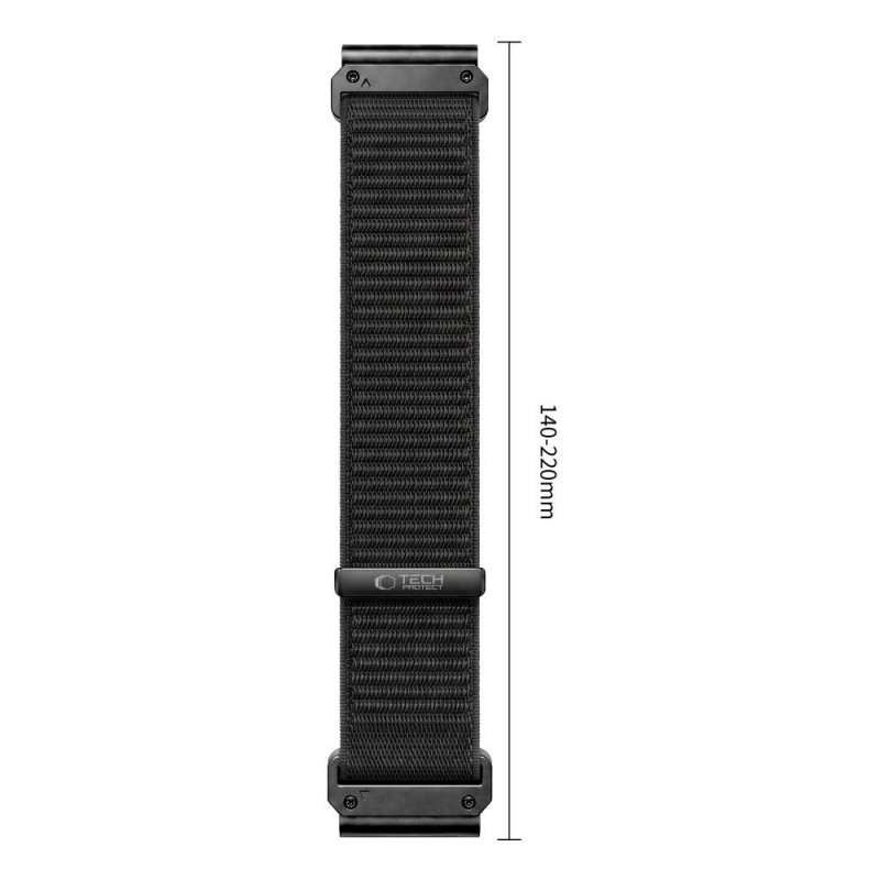 Pasek do zegarka Tech-Protect NylonLoop THP6104 do Garmin Fenix 5X / 5X Plus / 6X / 6X Pro / 7X / 8 / 8 Pro / 9 / 9 Pro (51 mm), czarny
