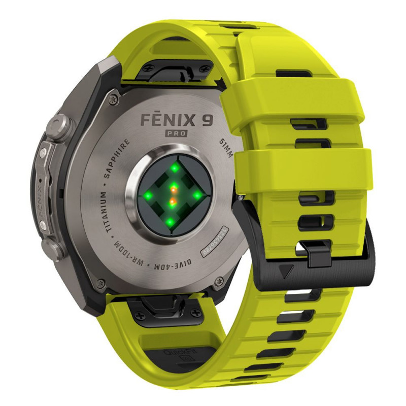 Tech-Protect Iconband Pro THP6042 pasek do zegarka do Garmin Fenix 5X / 5X Plus / 6X / 6X Pro / 7X / 8 / 8 Pro / 9 / 9 Pro (51 mm), limonkowy / czarny