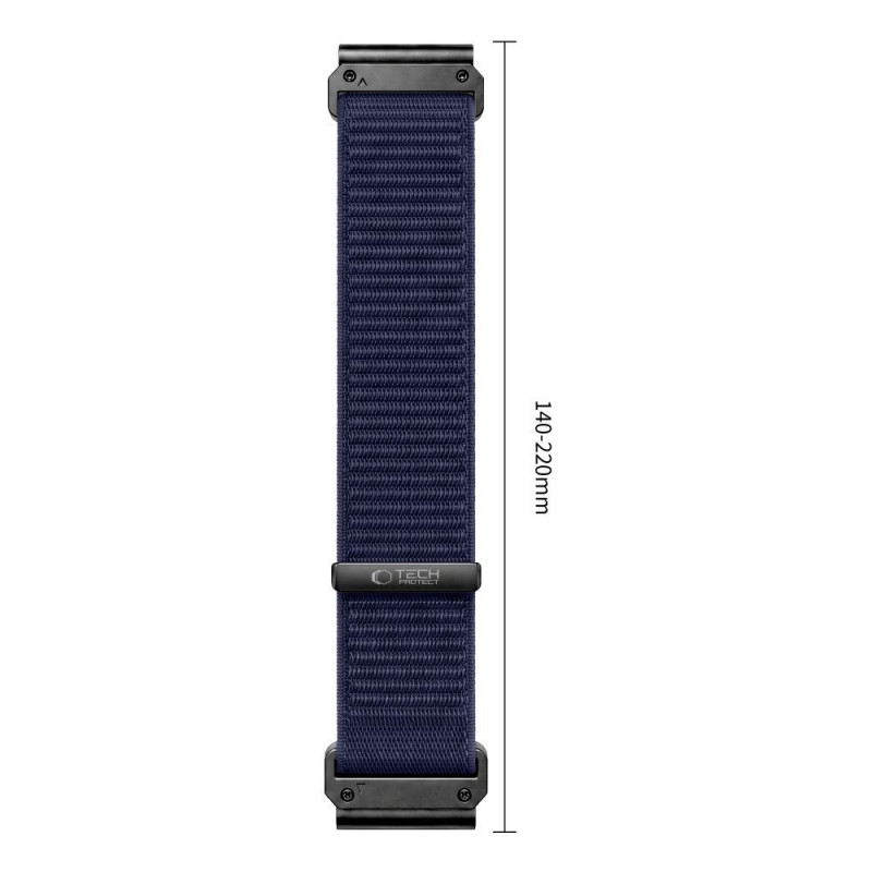 Pasek do zegarka Tech-Protect NylonLoop THP6105 do Garmin Fenix 5X / 5X Plus / 6X / 6X Pro / 7X / 8 / 8 Pro / 9 / 9 Pro (51 mm), granatowy