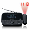 Lenco CR-615BK Zegar radiowy z budzikiem i projekcją, DAB+/FM, czarny