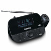 Lenco CR-615BK Zegar radiowy z budzikiem i projekcją, DAB+/FM, czarny