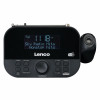 Lenco CR-615BK Zegar radiowy z budzikiem i projekcją, DAB+/FM, czarny