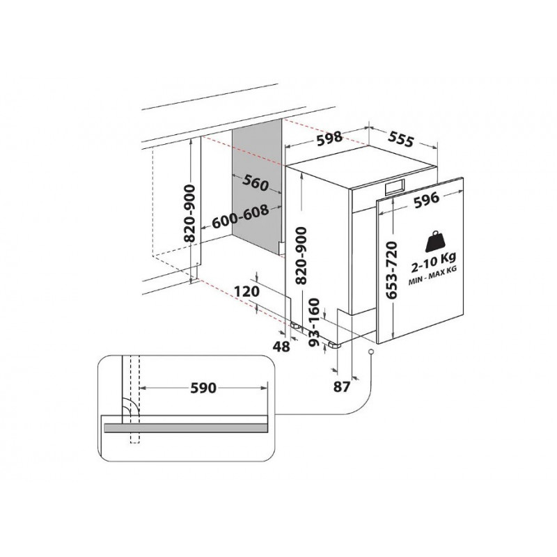Whirlpool WH7ITD14C6N6 Zmywarka do zabudowy, 60 cm, 46 dB, 14 kompletów