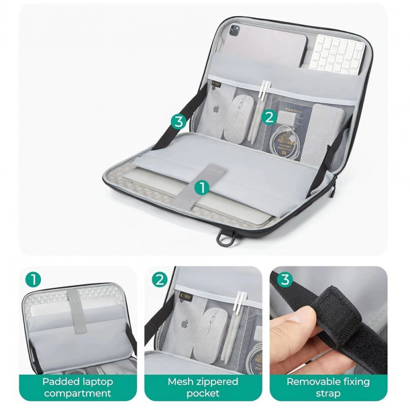 Tech-Protect Ranger-X Tactical torba na laptopa 15-16", czarna
