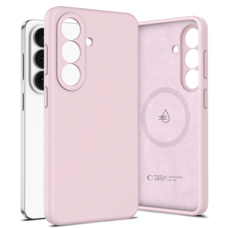 Etui silikonowe MagSafe Tech-Protect dla Samsung Galaxy S26+, Pink Pearl