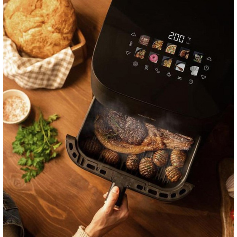 Cecotec Cecofry&Grill Smokin' 8500 frytkownica beztłuszczowa, 8,5 l, 2200 W, czarna