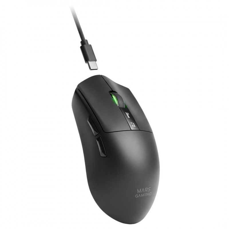 Mars Gaming MMW-ELITE Bezprzewodowa Mysz do Gier, 20000 DPI, Bluetooth 5.4, 2.4 GHz, Czarny