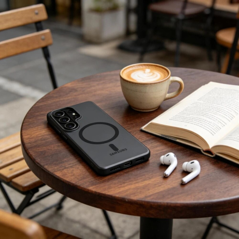 Etui Tech-Protect MagSlim MagSafe do Samsung Galaxy S26 Ultra, Matte Black