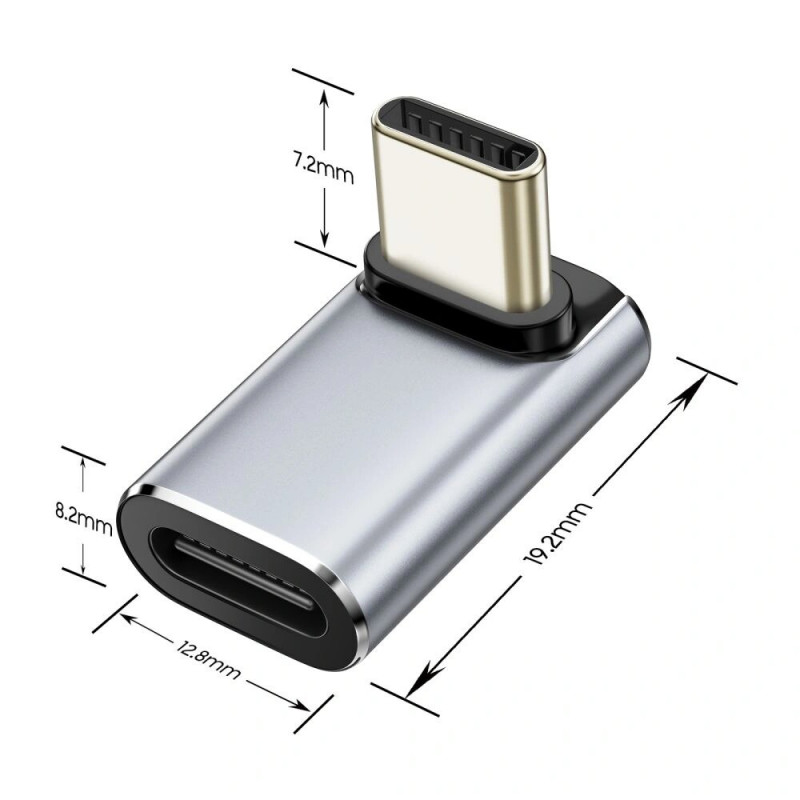Tech-Protect UltraBoost AA02 kątowy adapter USB-C, szary