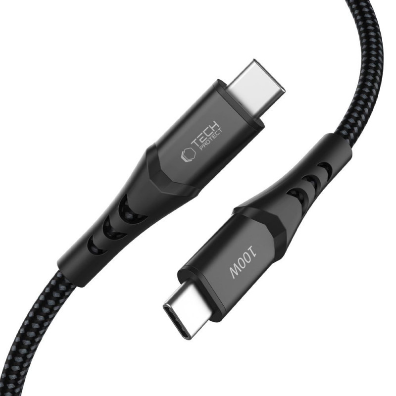 Tech-Protect UB11T Ultraboost kabel USB-C / USB-C, PD 100W, 100 cm, czarny