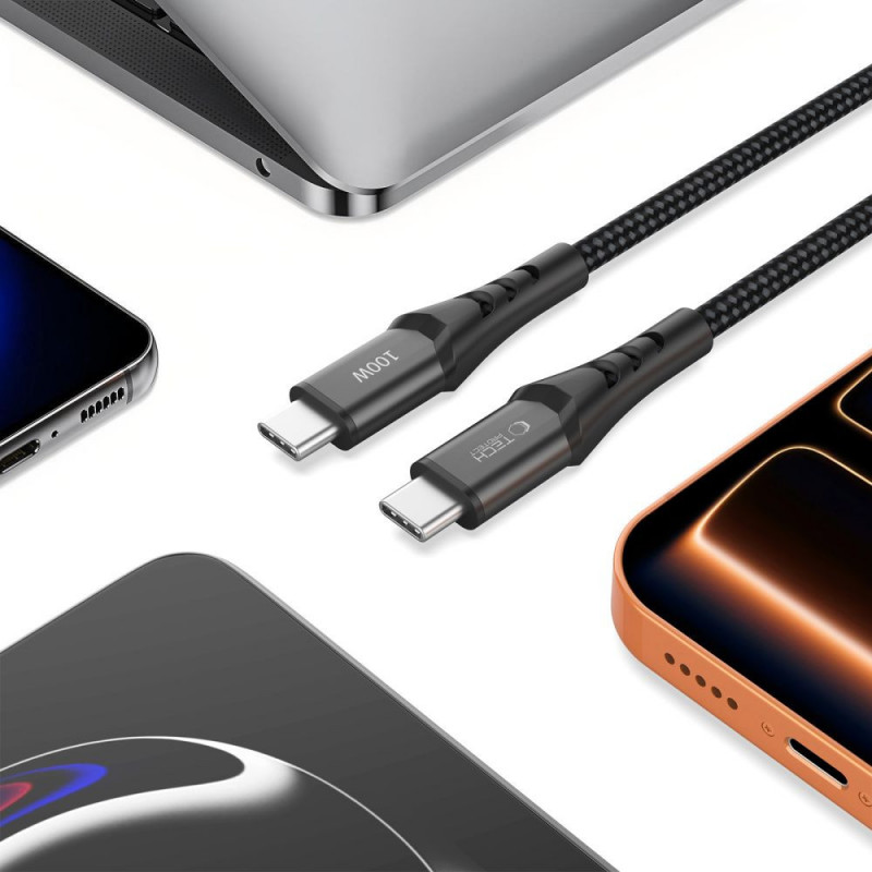 Tech-Protect UB11T Ultraboost kabel USB-C / USB-C, PD 100W, 100 cm, czarny