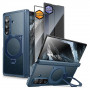 Etui Supcase UB Aero MagSafe do Samsung Galaxy Z Fold 8 Ultra ze szkłem hartowanym i szkłem prywatności, Aramid Blue