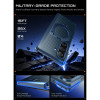 Etui Supcase UB Aero MagSafe do Samsung Galaxy Z Fold 8 Ultra ze szkłem hartowanym i szkłem prywatności, Aramid Blue