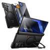 Etui Supcase UB Aero MagSafe do Samsung Galaxy Z Fold 8 Ultra ze szkłem hartowanym i szkłem prywatności, Aramid Black