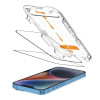 Tech-Protect Quick Set+ szkło hartowane folia ochronna na ekran dla Apple iPhone 13 / 13 Pro / 14 / 16e, czarny (2 szt.)