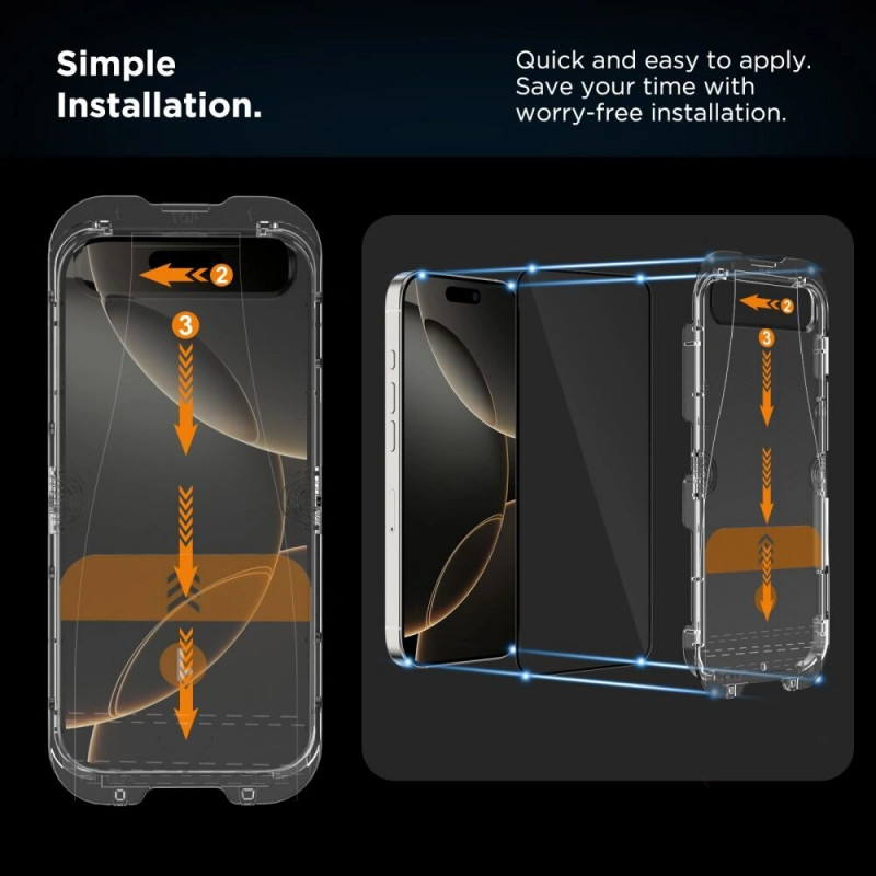Tech-Protect Quick Set+ szkło hartowane folia ochronna na ekran dla Apple iPhone 13 / 13 Pro / 14 / 16e, czarny (2 szt.)