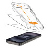 Tech-Protect Quick Set+ Szkło hartowane na ekran do Apple iPhone 15 / 16, czarny (2 szt.)