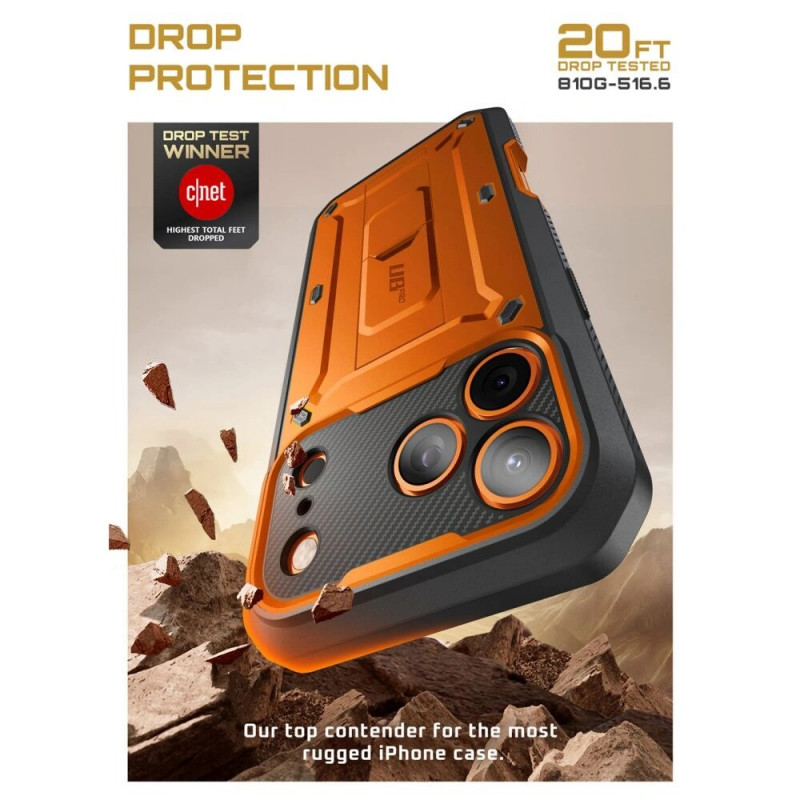 Supcase Unicorn Beetle Pro etui na Apple iPhone 17 Pro Max, koralowy