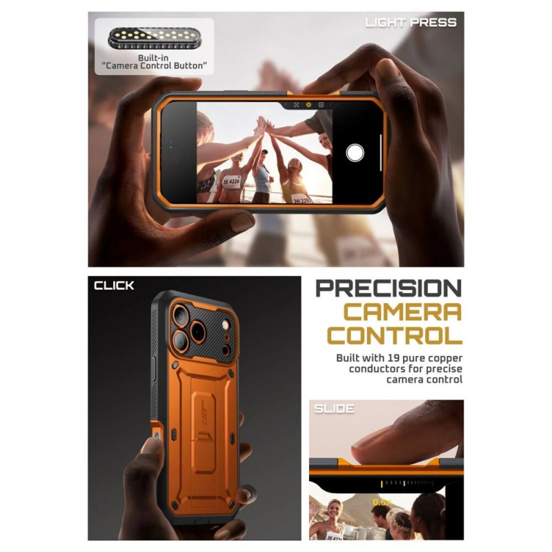 Supcase Unicorn Beetle Pro etui na Apple iPhone 17 Pro Max, koralowy