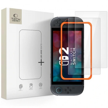 Tech-Protect Easy Set+ szkło hartowane folia ochronna na ekran do Nintendo Switch 2, przezroczyste (2 szt.)